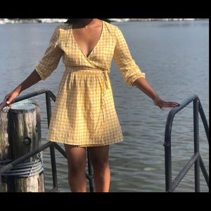 Yellow Plaid Dress